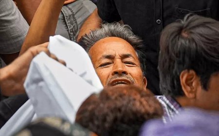 21वें दिन अनशनकारी सोनम वांगचुक अस्पताल भेजे गए, जंतर-मंतर पर हंगामा; अभिजीत दीपके पर स्याही फेंकी