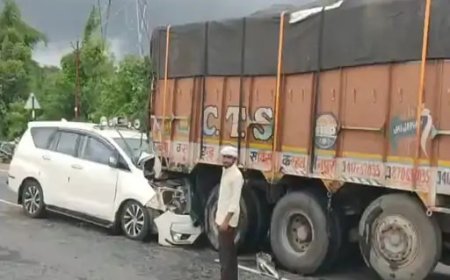उत्तर प्रदेश में सड़क हादसे का शिकार हुए भाजपा प्रदेश अध्यक्ष किरण सिंह देव, ट्रक से टकराई कार