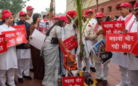 जंतर-मंतर लाठीचार्ज और राम मंदिर चढ़ावा विवाद पर संसद में टकराव, विपक्ष का मार्च