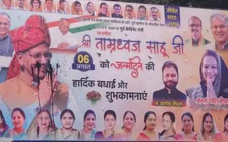 पूर्व गृहमंत्री ताम्रध्वज साहू के जन्मदिन से पहले पोस्टर से छेड़छाड़, यूथ कांग्रेस ने जताया विरोध