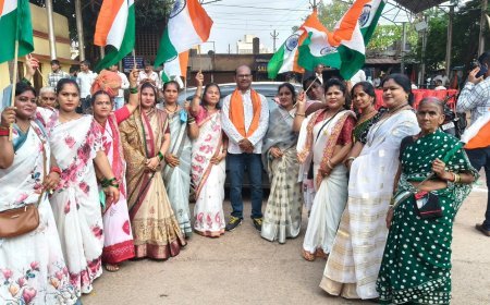 हर घर तिरंगा अभियान के तहत कैम्प मंडल ने निकाली भव्य तिरंगा यात्रा