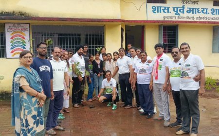 वृंदा नगर स्कूल परिसर में पौधरोपण, बच्चों और स्कूल प्रबंधन ने लिया पर्यावरण संरक्षण का संकल्प