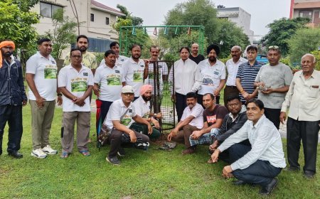 भीषण बारिश के बीच महामृत्युंजय उद्यान में गूंजा हरियाली का संदेश, आर्टकॉम ने रोपे अल्फा पौधे