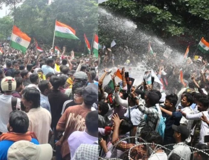 झारखंड में छात्र आंदोलन और उग्र, विधानसभा घेराव के दौरान सड़क पर डटे ABVP कार्यकर्ता