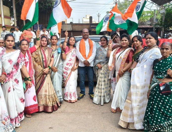 हर घर तिरंगा अभियान के तहत कैम्प मंडल ने निकाली भव्य तिरंगा यात्रा