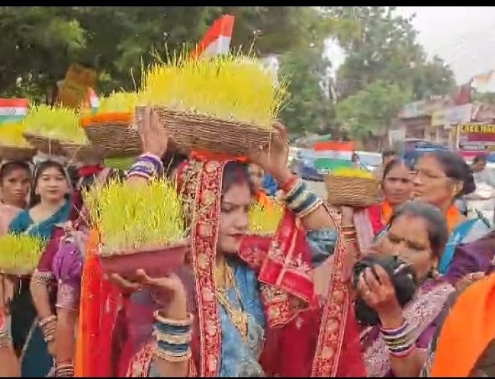 भोजली की हरियाली में दिखी लोधी समाज की एकजुटता, भिलाई में निकली भव्य रैली