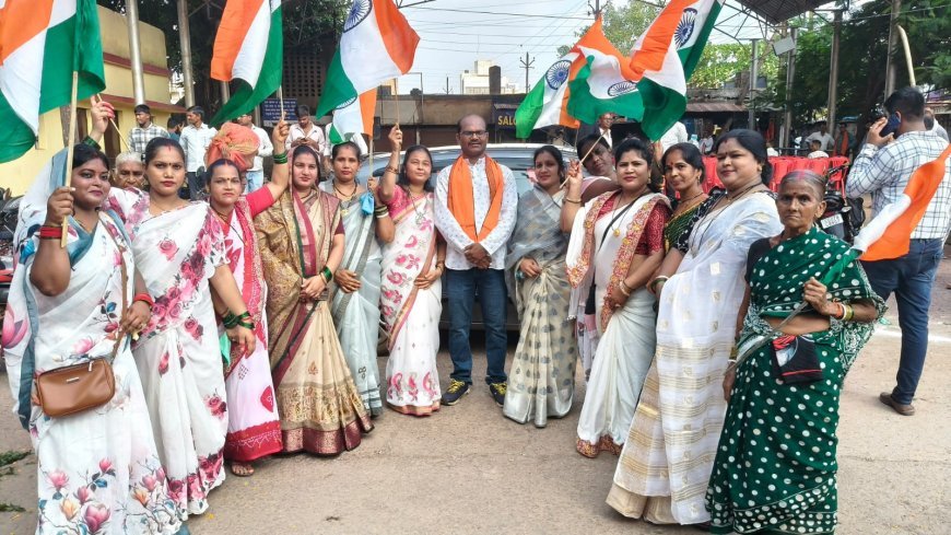 हर घर तिरंगा अभियान के तहत कैम्प मंडल ने निकाली भव्य तिरंगा यात्रा