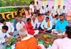 लालमैदान में नवरात्र उत्सव की तैयारियों का श्रीगणेश