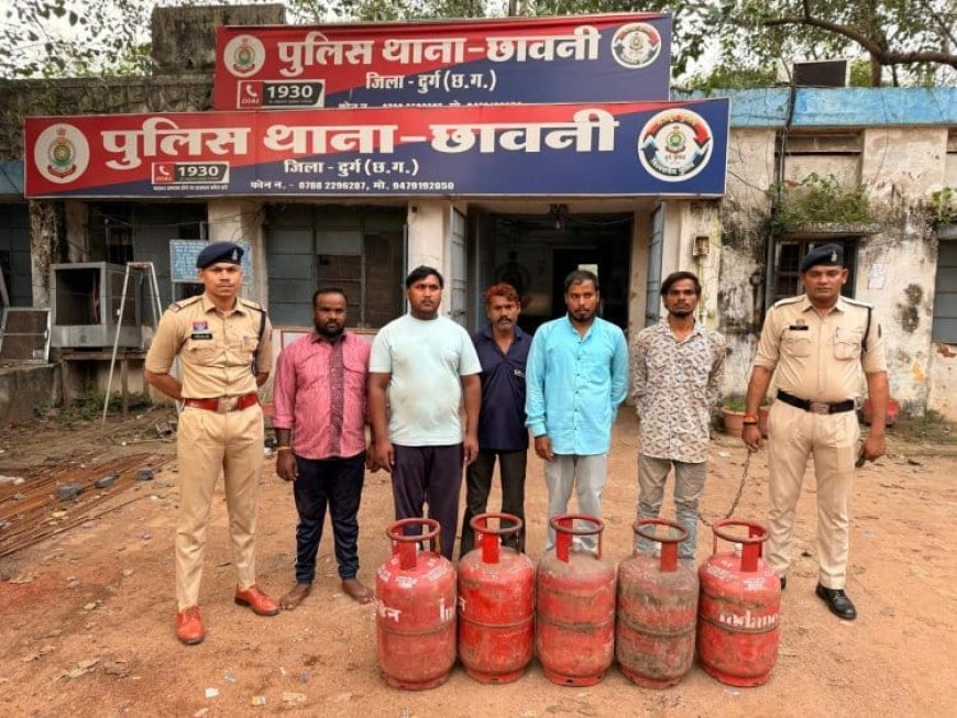 एक वाहन से गायब हुए 36 भरे सिलेंडर, पुलिस ने 8 आरोपियों को दबोचा