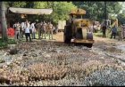 11 थानों के 294 आबकारी मामलों में जब्त 34 हजार लीटर शराब नष्ट, न्यायालय के आदेश पर हुई कार्रवाई