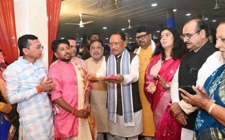 गरबा महोत्सव में दिखी सांस्कृतिक एकता की झलक, मुख्यमंत्री निवास में उमड़ा उत्साह