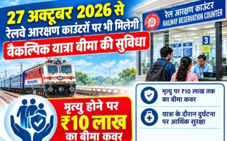 रेल्वे के आरक्षण काउंटरों पर भी मिलेगी वैकल्पिक यात्रा बीमा की सुविधा, जानिए वैकल्पिक यात्रा बीमा योजना के प्रमुख लाभ?