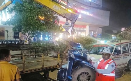 सूर्या मॉल के पास नो पार्किंग में खड़े 172 वाहनों पर कार्रवाई