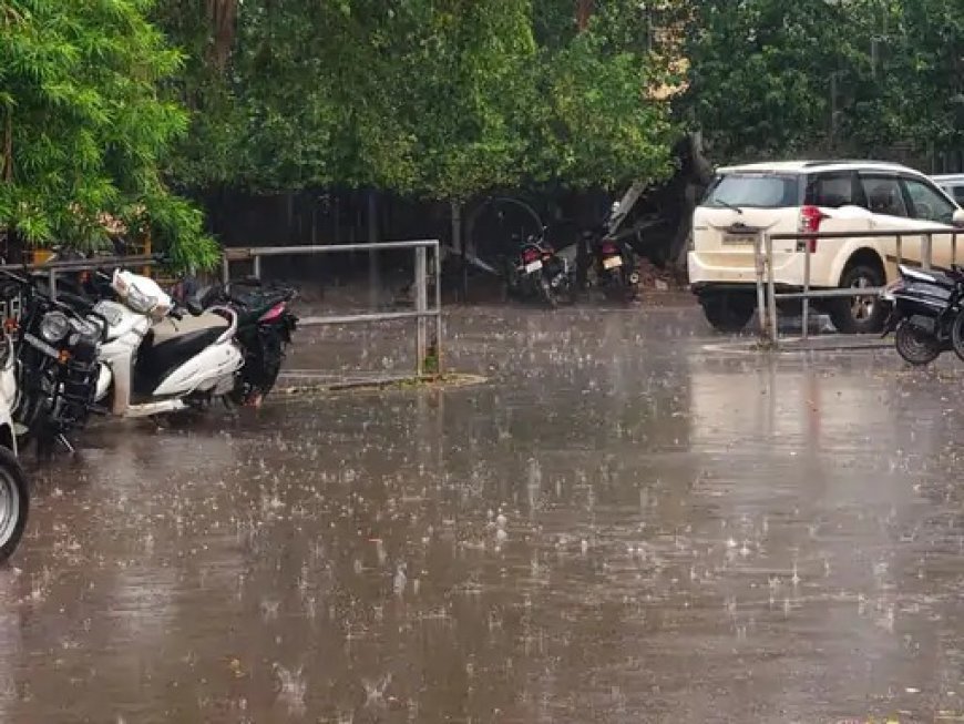 धूप के बीच अचानक बरसे बादल, दुर्ग में ओलावृष्टि के साथ तेज बारिश