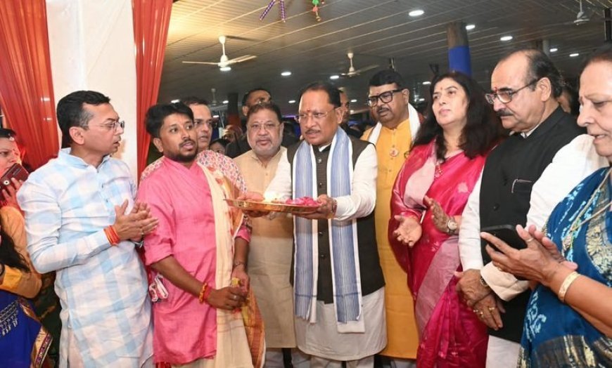 गरबा महोत्सव में दिखी सांस्कृतिक एकता की झलक, मुख्यमंत्री निवास में उमड़ा उत्साह