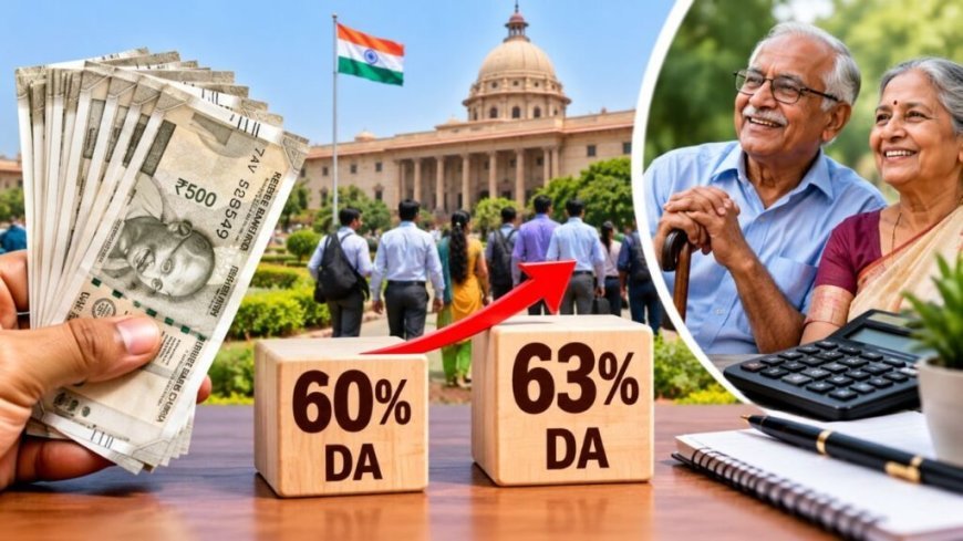 केंद्रीय कर्मचारियों का डीए 3% बढ़ा, अब बेसिक सैलरी का 63% मिलेगा